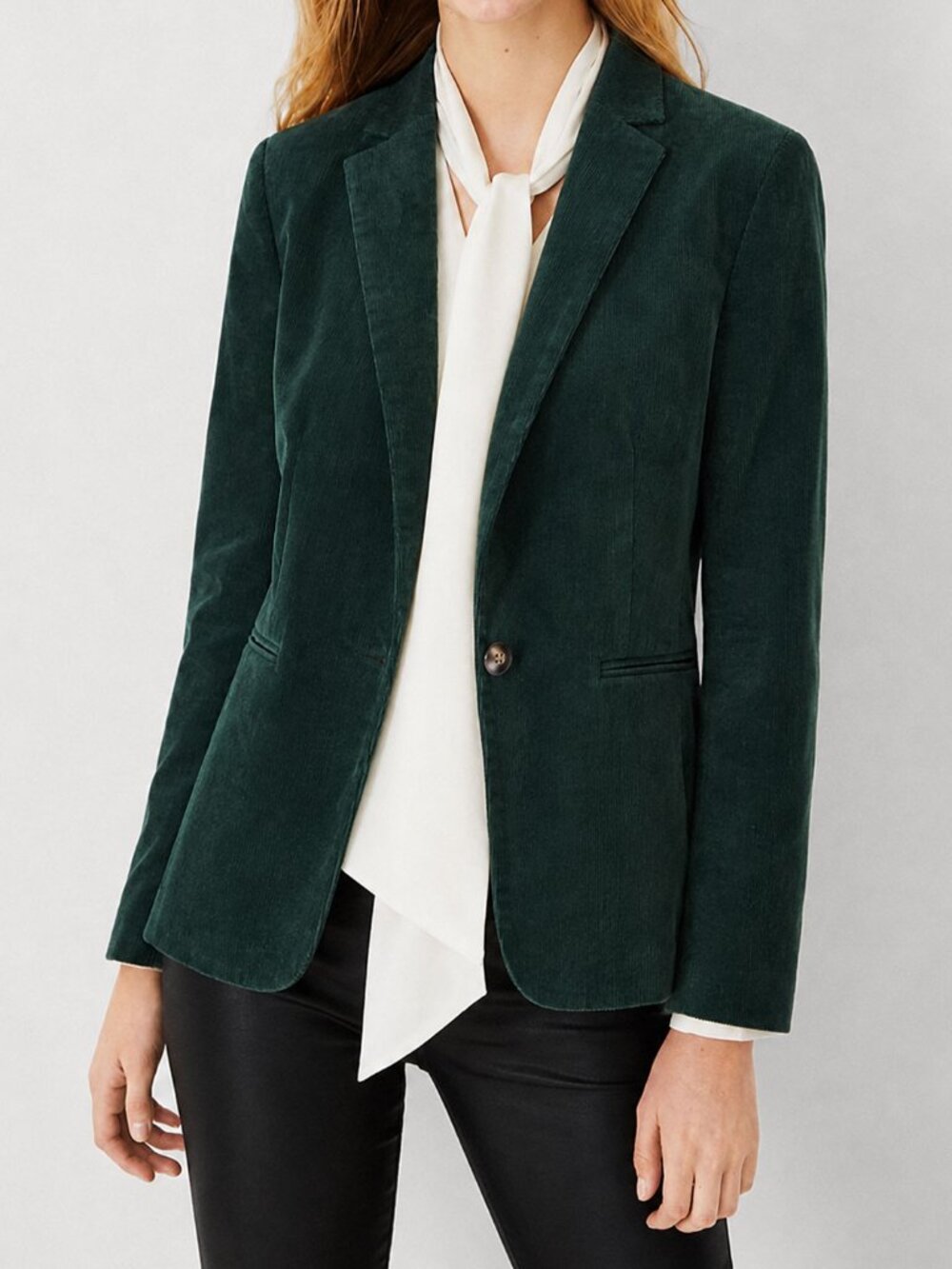 Ann Taylor The Hutton Elbow Patch Corduroy Blazer 10 NWT